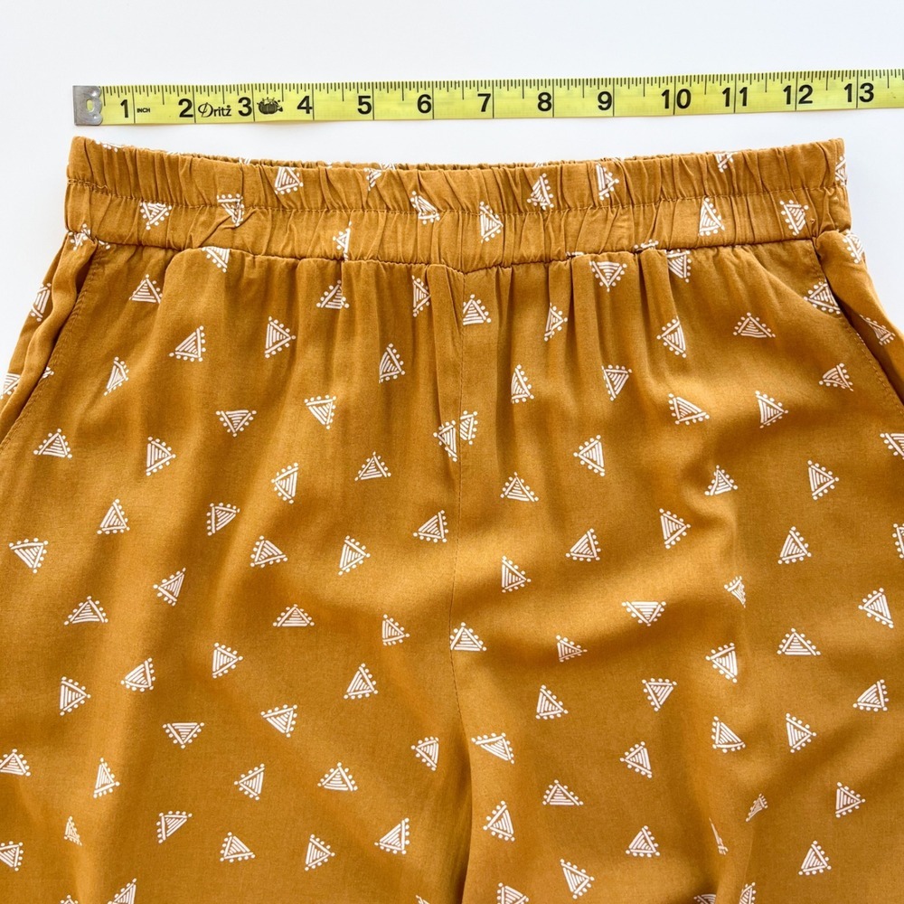 Carly Jean Los Angeles Jocelyn Wide Leg Crop Pants Small Yellow - Picture 9 of 13